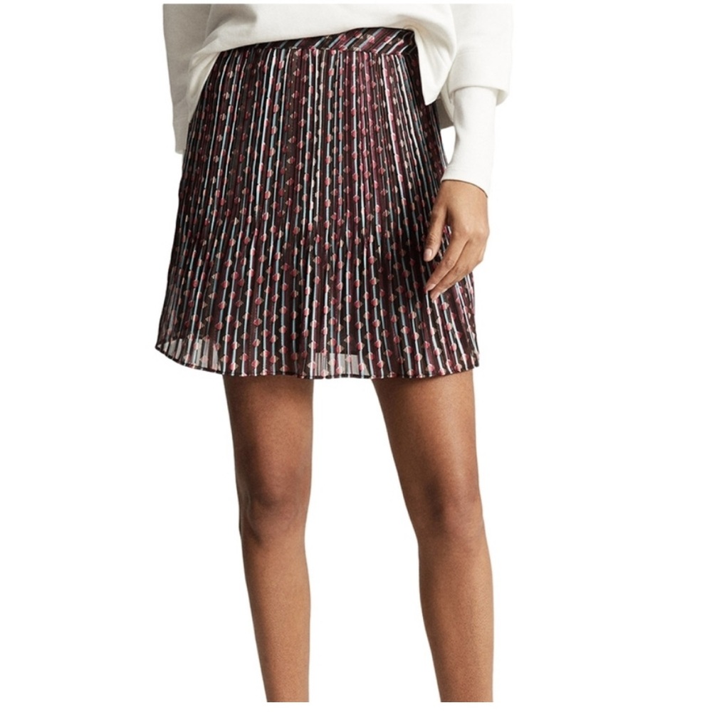 REISS Alani Geo Printed Mini Skirt